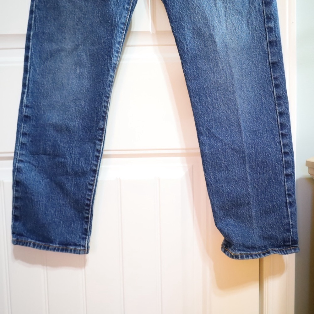 Levi’s Premium Wedgie Straight Fit Dark Wash Jeans Womens Size 26 - Picture 3 of 12
